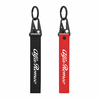 porte-clés nylon rouge et noir avec mousqueton compatible alfa romeo