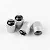 Bouchons de valve BYD argent en aluminium, lot de 4