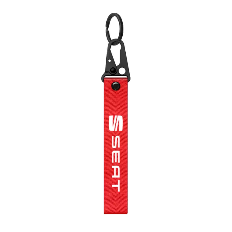 Porte-clés rouge en nylon pour SEAT Leon