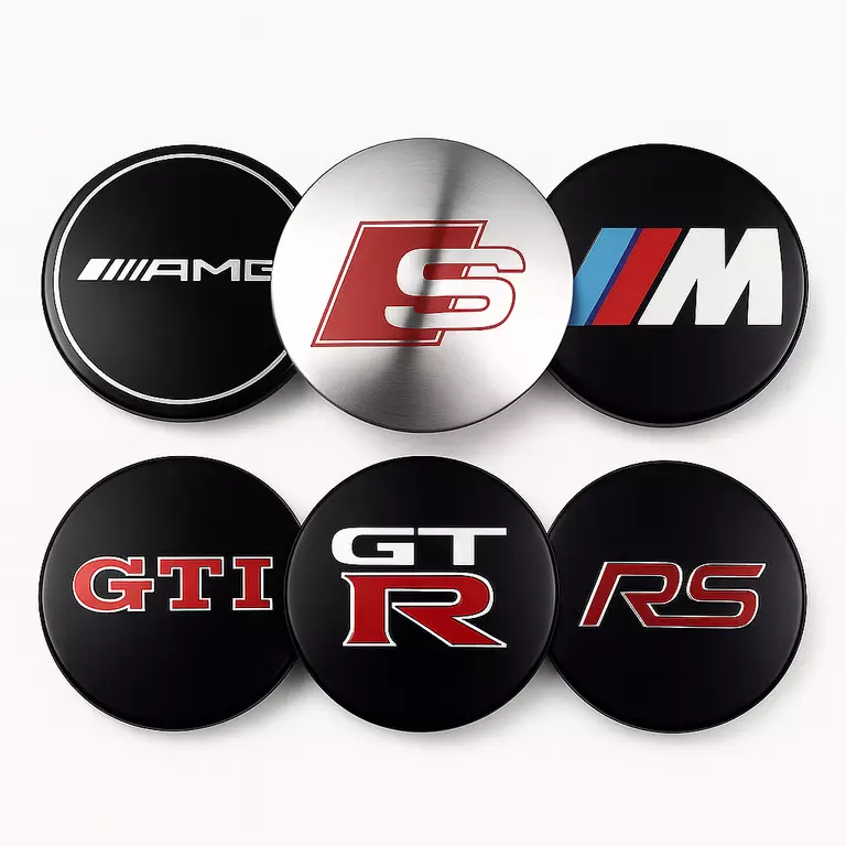 Caches moyeux sport racing pour jantes voiture