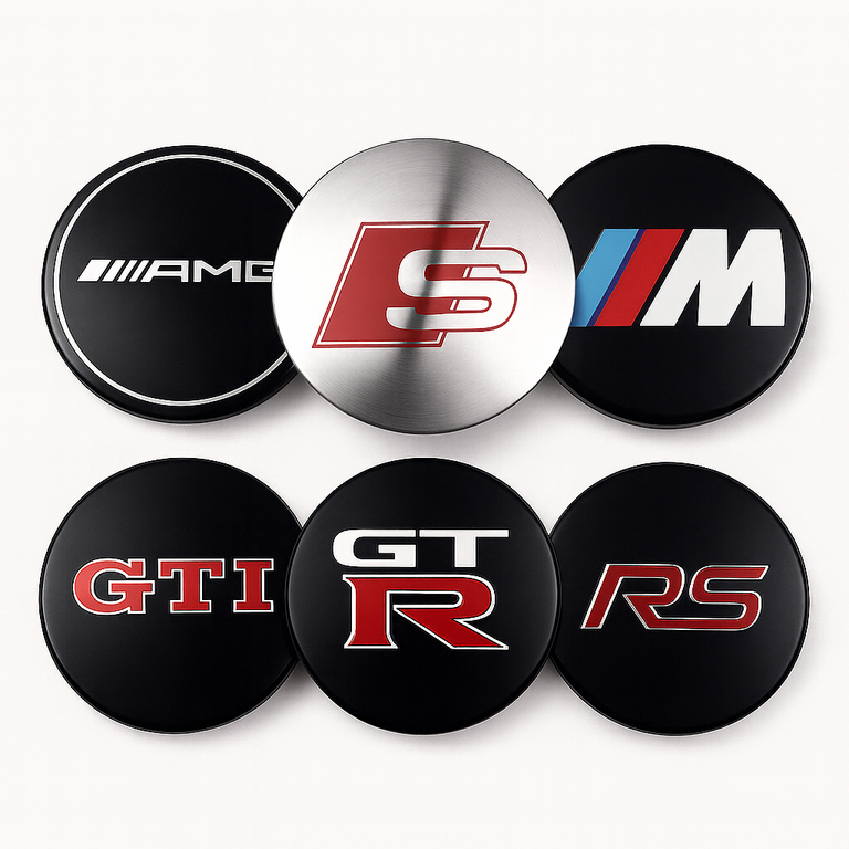 Cache-moyeux Noir Pour Mazda (60 Mm) - Lot De 4 Enjoliveurs Protecteurs Anti-poussière Et Anti-rayures