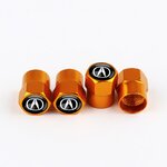 Lot de 4 bouchons de valve dorés ACURA avec logo