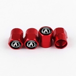 Lot de 4 bouchons de valve rouges ACURA sur fond blancred(4)-min