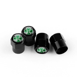 Quadrigoglio cache-valves noirs, pack de quatre pièces sur fond blanc