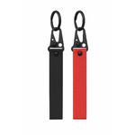 porte-clés nylon rouge et noir compatible Fiat, Alfa Romeo, Abarth