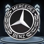 Lot de 4 cache-moyeux 75 mm pour Mercedes-Benz