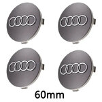 Cache-moyeu Audi 60 mm gris référence 4B0601170