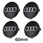 Cache-moyeu Audi 60 mm noir référence 4B0601170