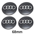 Cache-moyeu Audi 68 mm noir référence 8D0601170