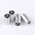 Set de 4 cache-valves argent ACURA pour véhicules, affichés sur fond blanc