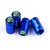 Bouchons de gonflage bleus avec logo quadrifoglio, lot de 4 sur fond blanc