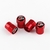 Pack de 4 protège-valves rouges avec logo Audi S sur fond blanc, bouchons de tige de valve résistants