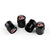 Lot de 4 bouchons de valve noirs avec logo Audi S sur fond blanc, accessoire pour pneus de voiture