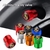 Bouchons de valve en aluminium anodisé avec logo Porsche, disponibles en six couleurs, montage universel avec joint caoutchouc intégré
