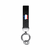 Porte-clés en cuir noir avec logo carte de France tricolore, symbole de compatibilité avec toutes les marques automobiles françaises