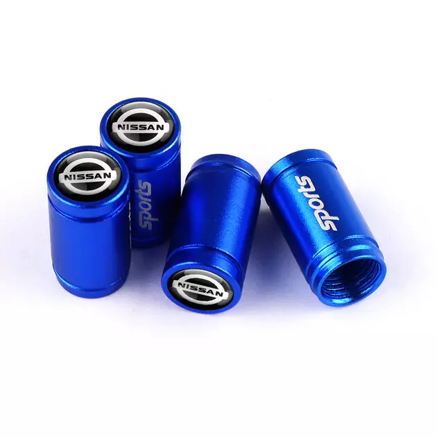 Bouchons de valve sport bleus pour Nissan