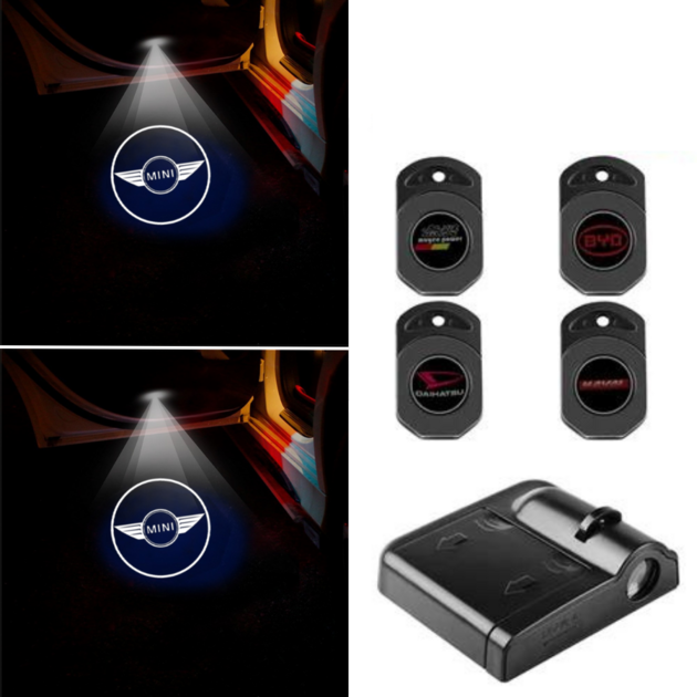 2pc Logo LED de porte de voiture Projecteur LED pour mini mini