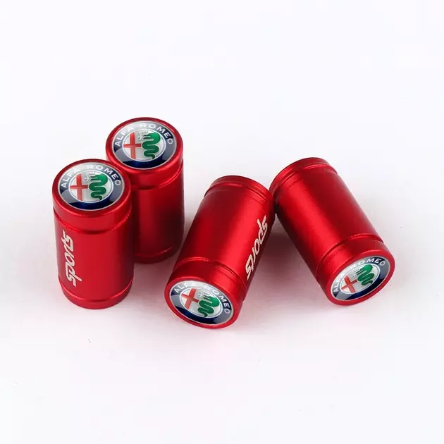 Bouchons de valve rouges sport pour Alfa Romeo Tonale