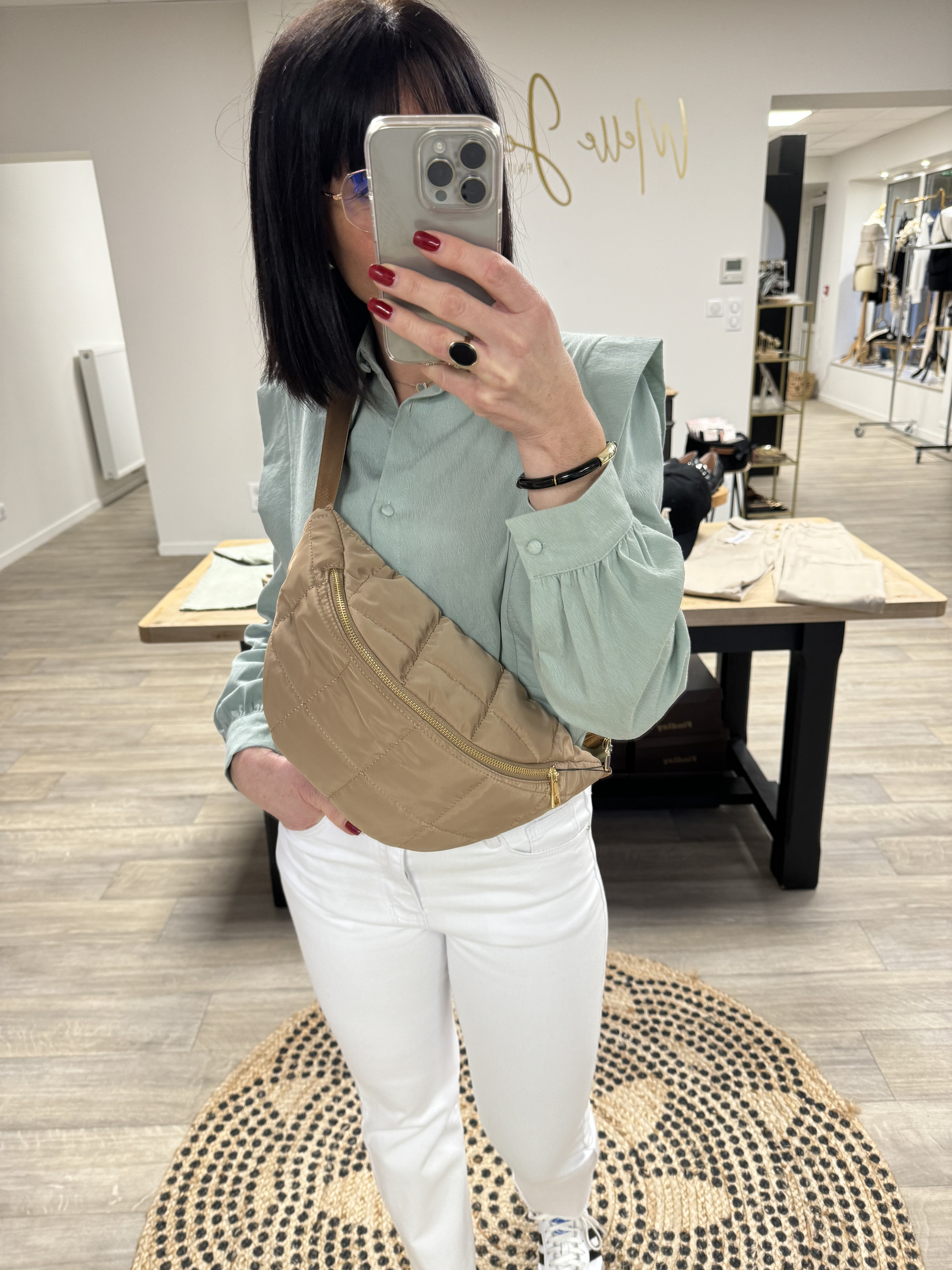 Sac banane beige Accessoires melle jeanne