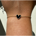 Bracelet coeur noir
