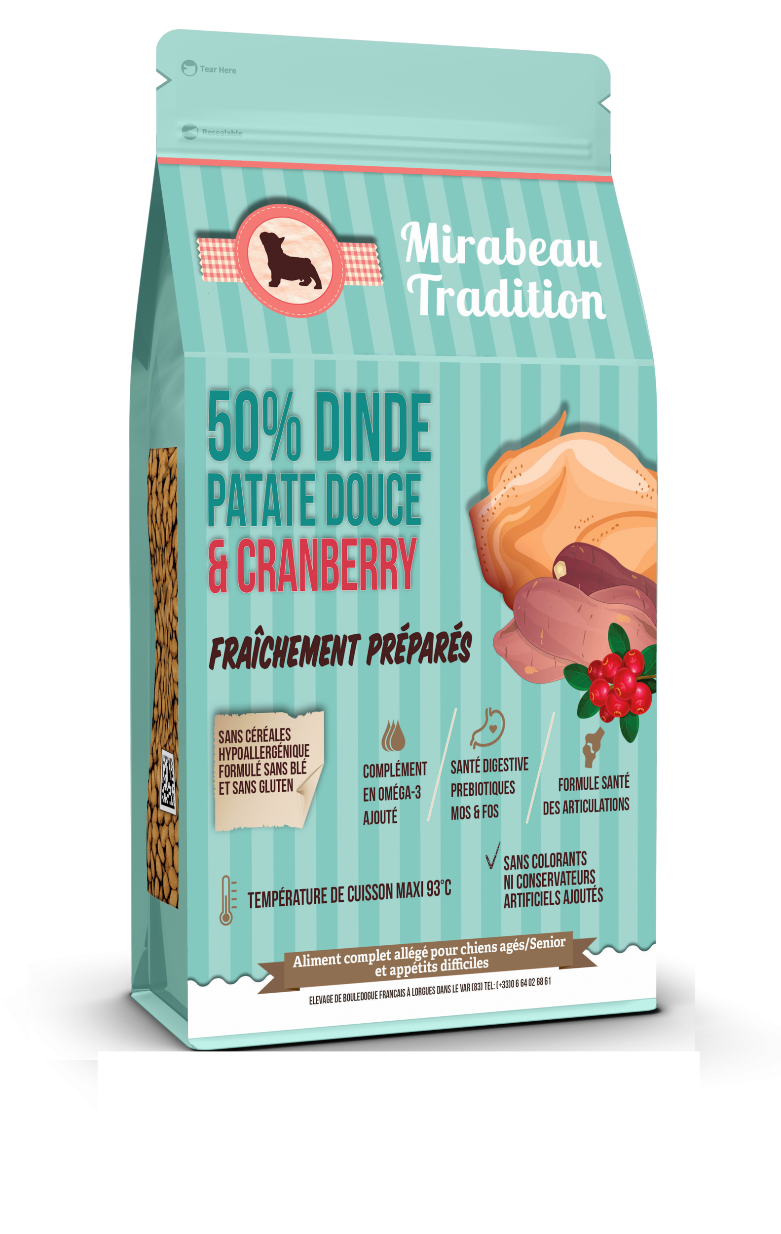 50%dindeCranberry Light Senior stérilisé