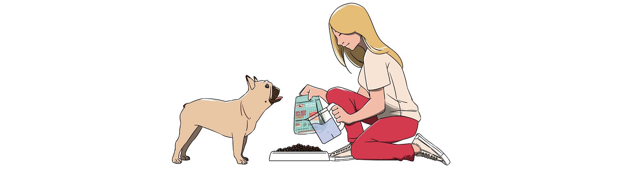 moment du repas pour chien