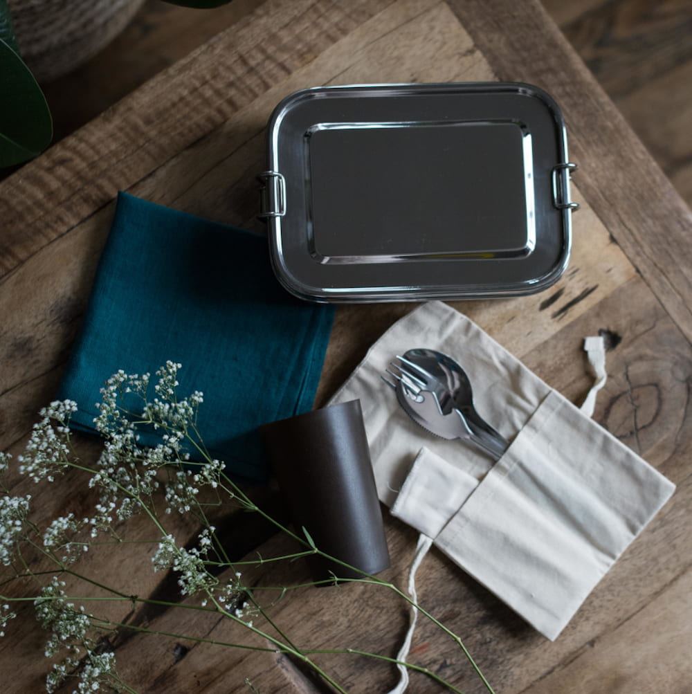 Kit Lunch Box Écologique, Zéro Déchet et isotherme en inox