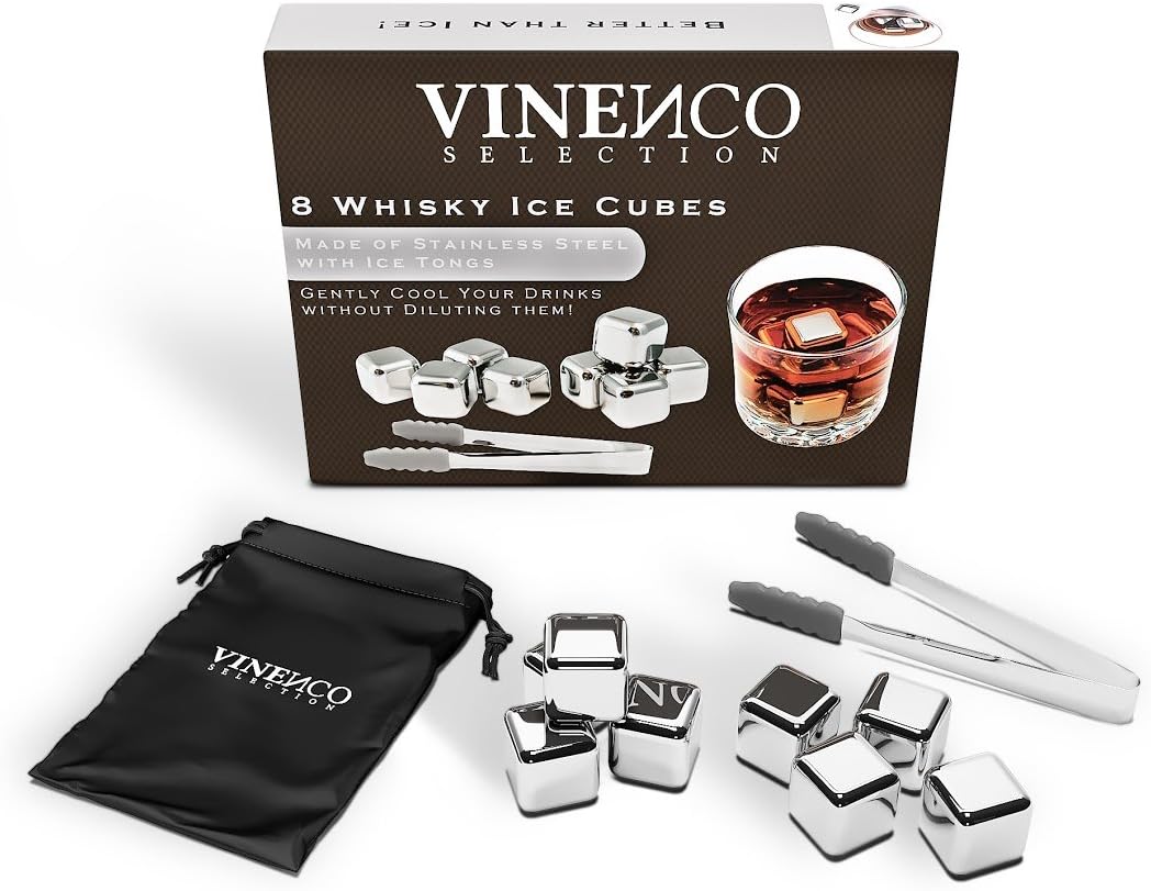 8 Glaçons en Inox réutilisables