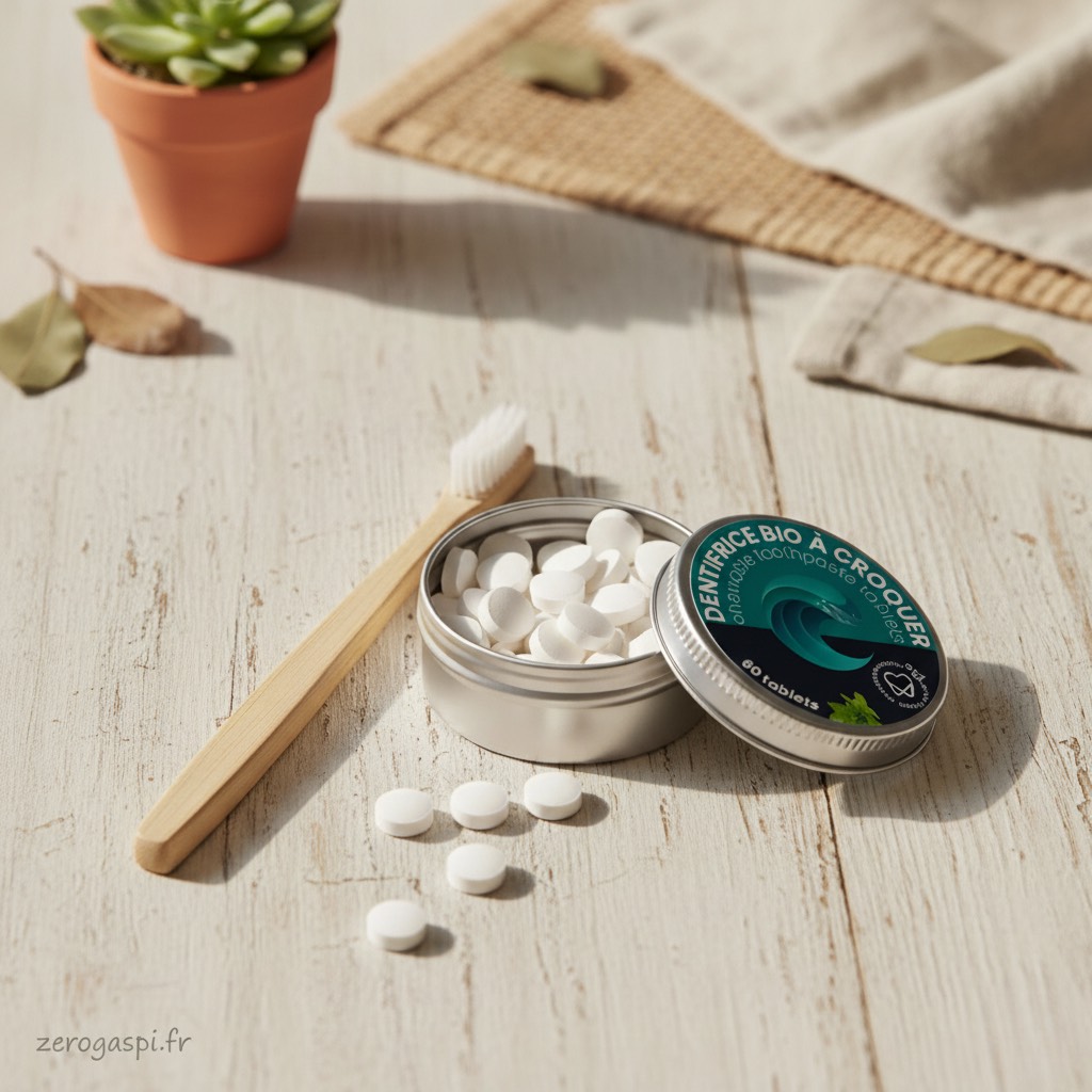 Kit hygiène dentaire zéro déchet avec dentifrice et brosse à dents