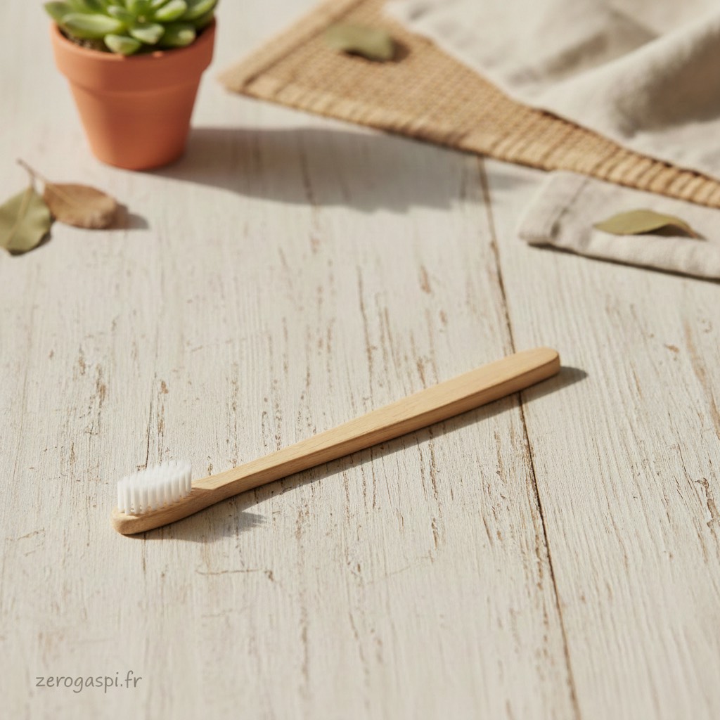 Brosse à dents zéro déchet en bois de hêtre FSC Suisse