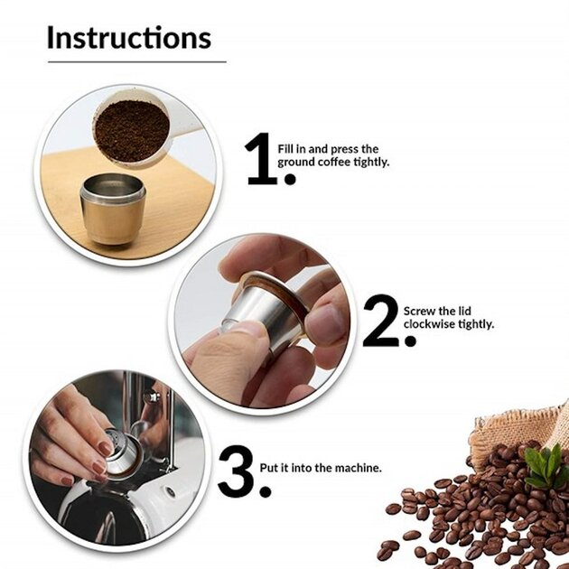 1 Pièces Capsules Réutilisables Rechargeables Dosettes Pour Nescafé - 8