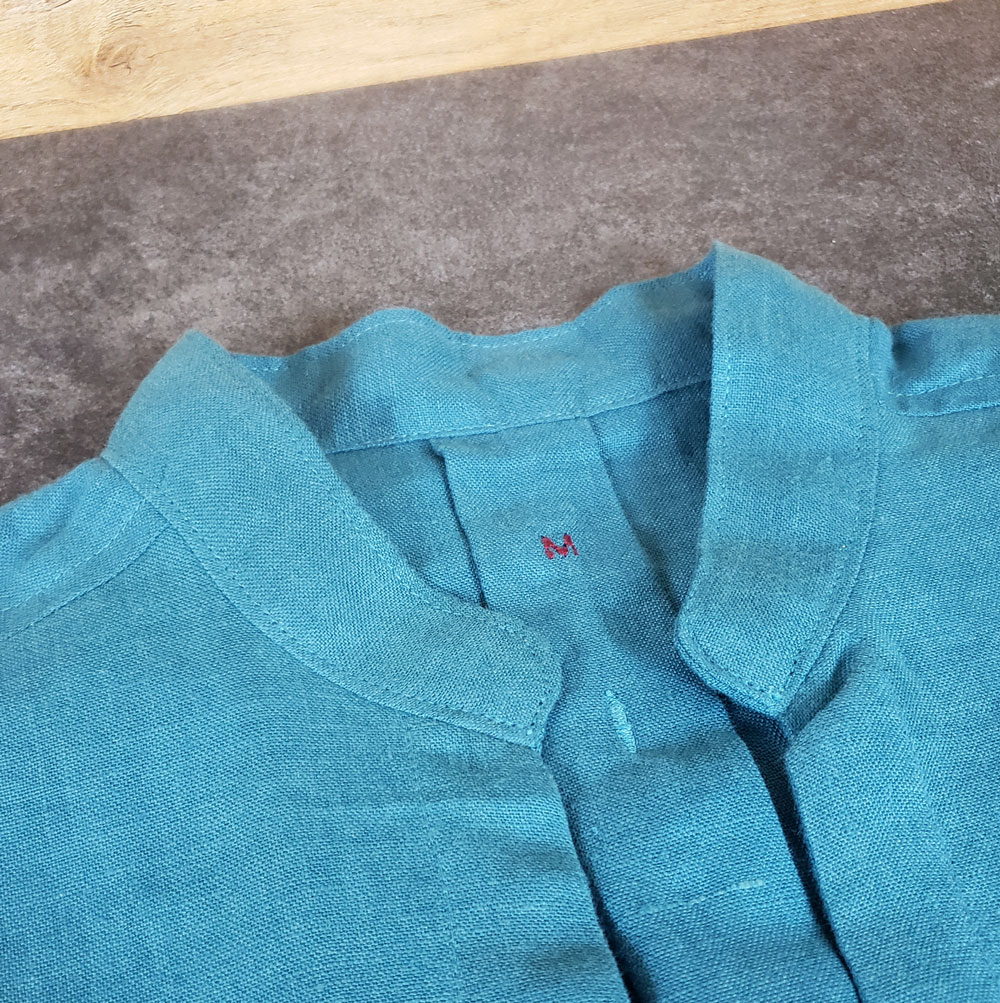 chemise-lin-homme-col-mao-manche-longue-turquoise-2