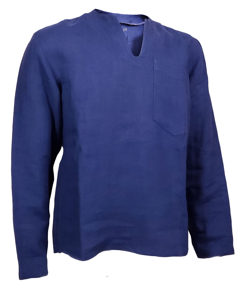 chemise-lin-homme-sans-col-manche-longue-bleu-6