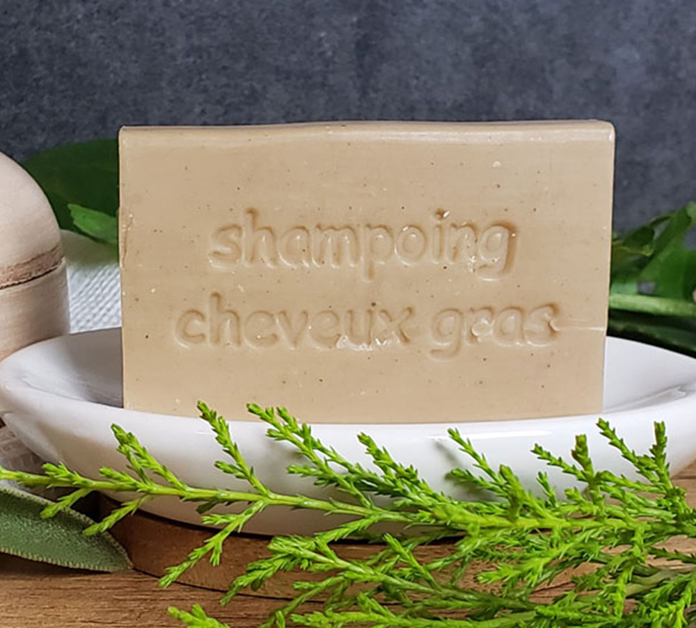 Shampoing solide pour cheveux gras