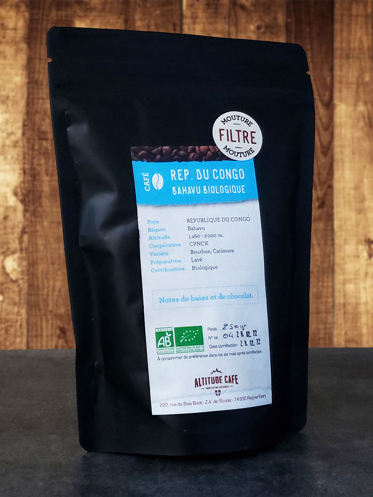 Congo Café bio moulu torréfacteur artisanal Altitude café