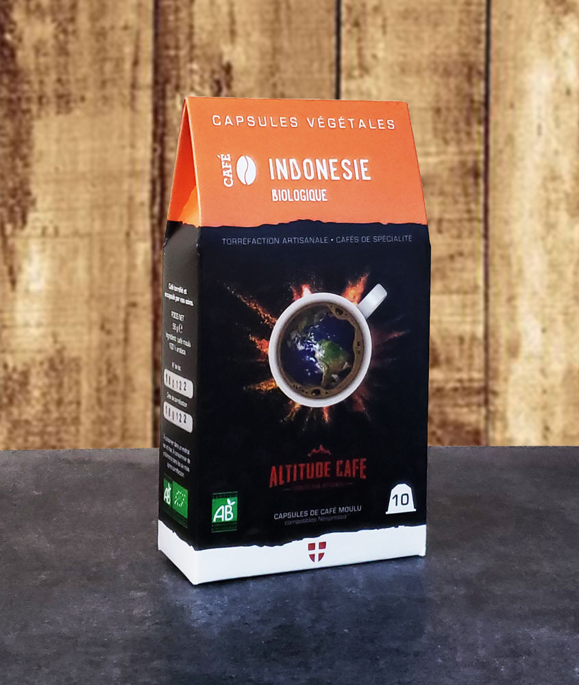 Indonéisie Capsule café compatible nespresso végétale recyclable torréfacteur artisanal Altitude café