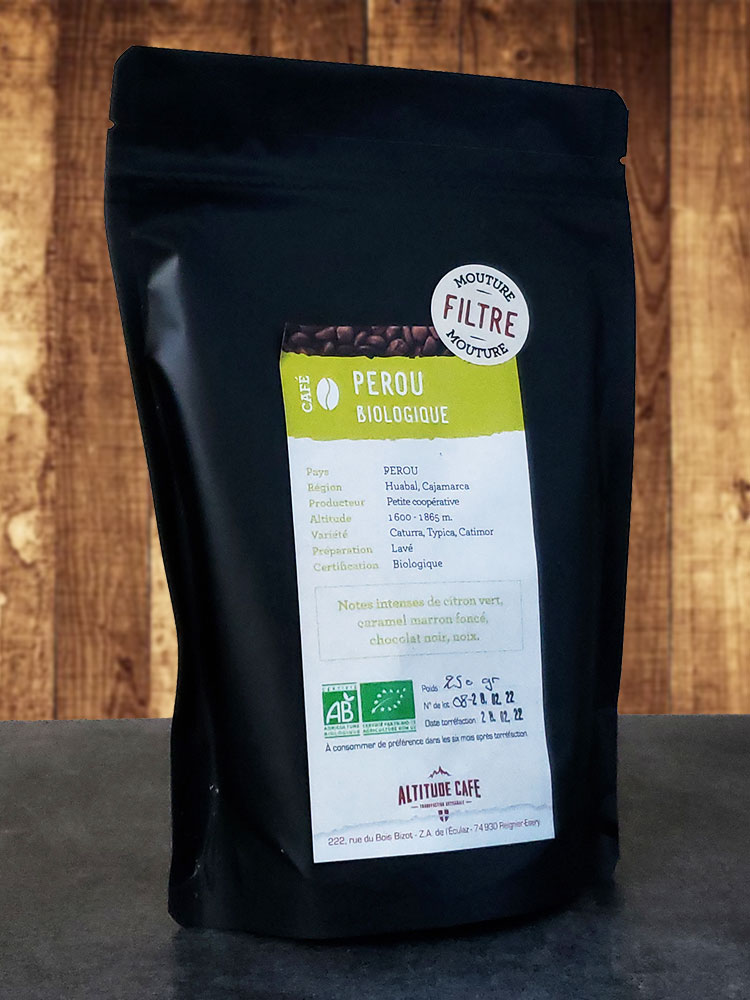 Pérou Café bio moulu torréfacteur artisanal Altitude café