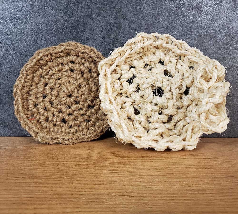 Éponge ronde durable au crochet - Jaïlane Création