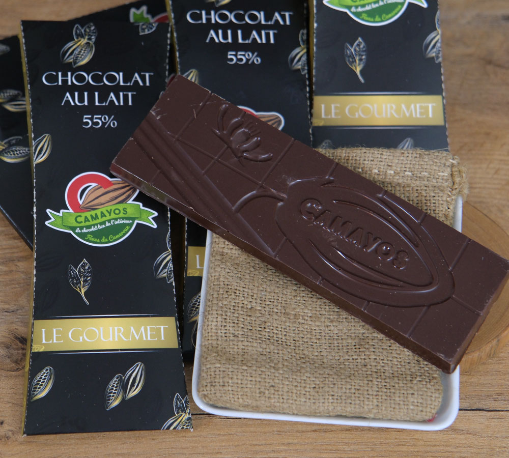 Tablette de Chocolat Noir ou Lait Faible en Sucre de Fabrication Artisanale
