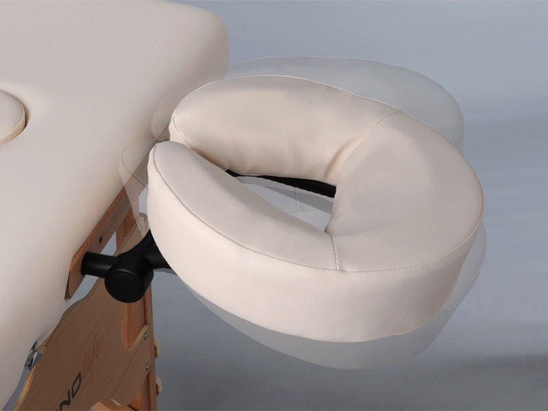 têtière avec oussin ergonomique pour table portable de massage en bois tablelya