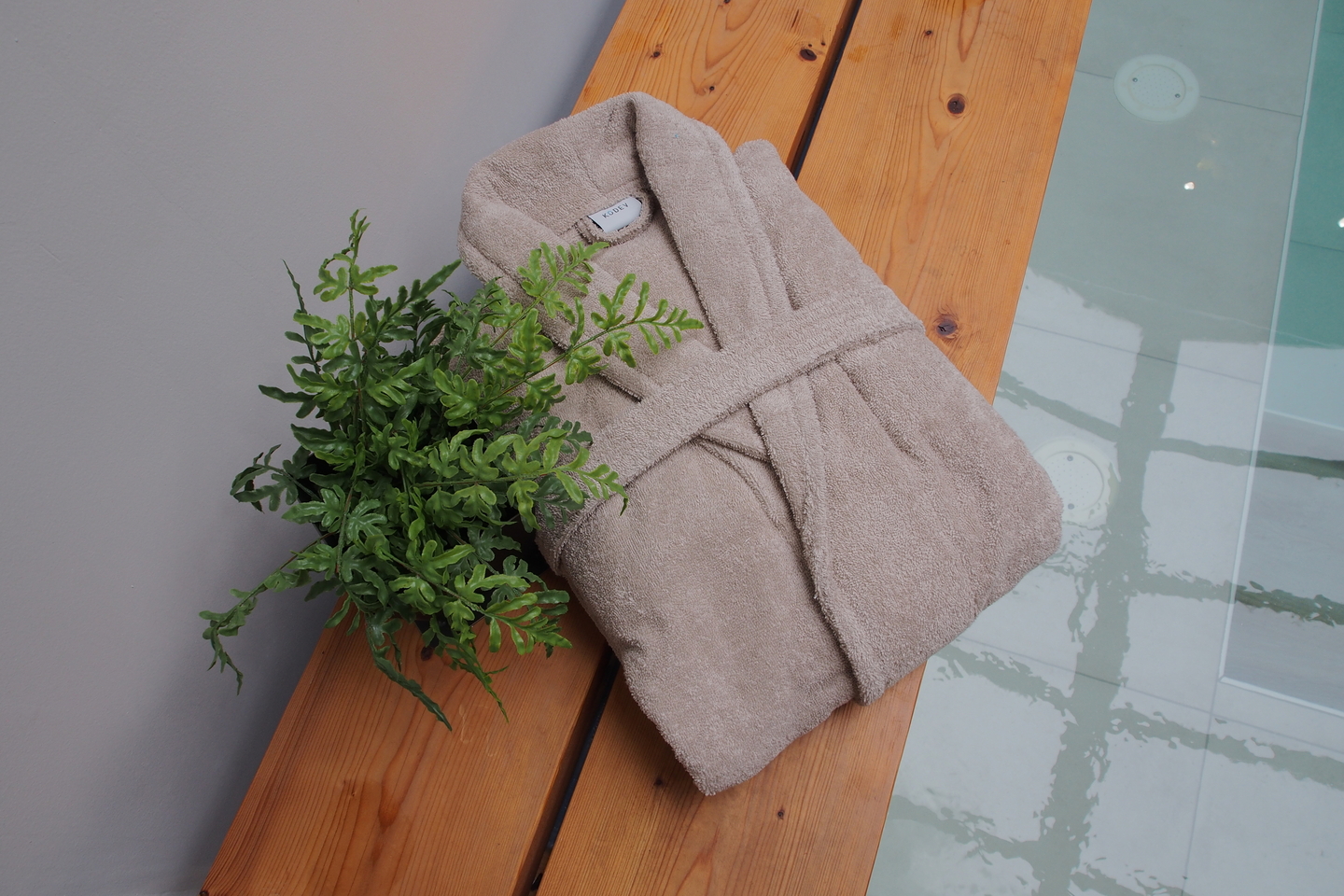 peignoir-de-bain-100-coton-balneo-spa-tablelya-couleur-taupe-col-chale-epais-n2701ta
