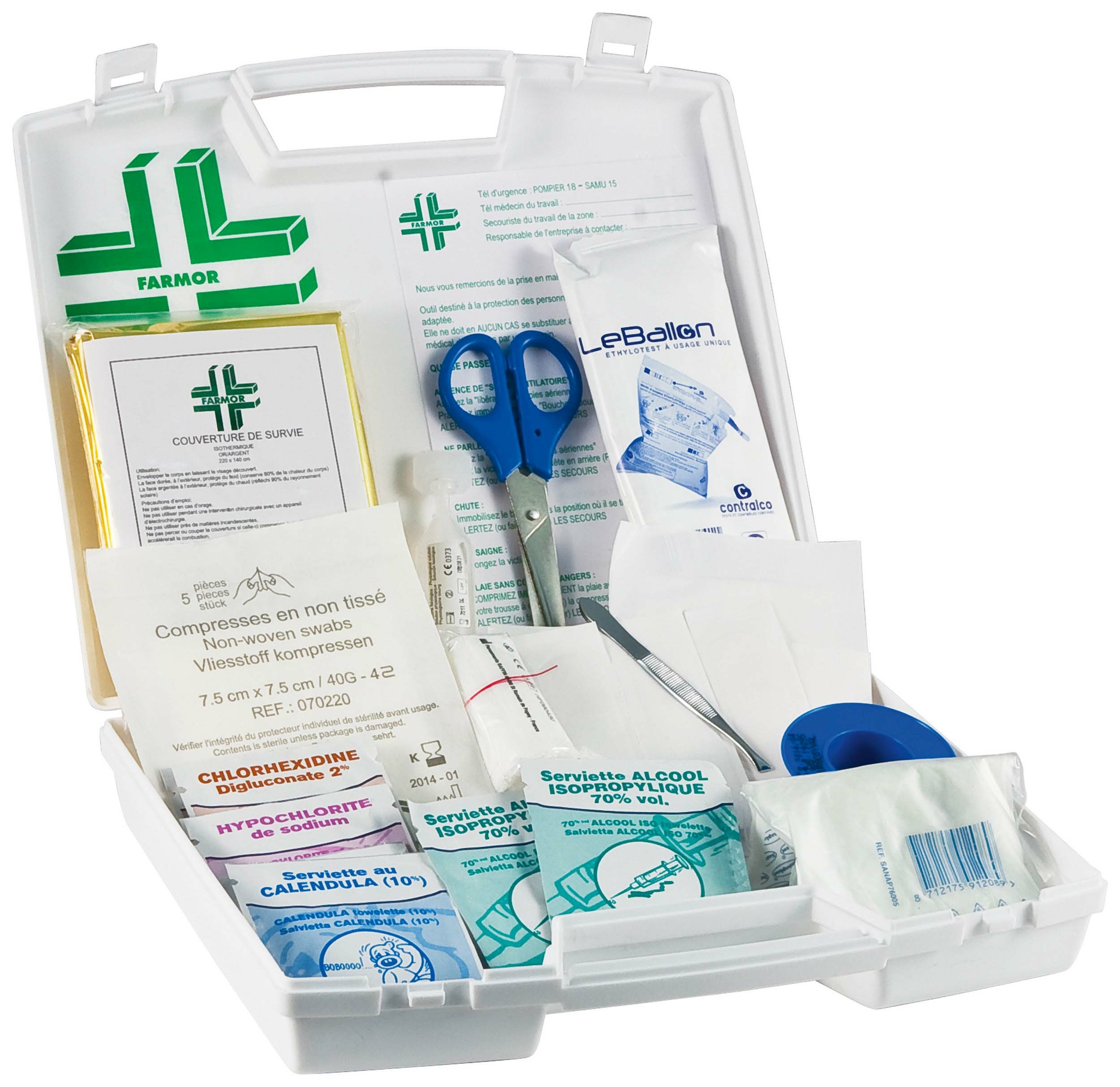 phare sante valise de secours 2-4 personnes pour véhicule voiture camion 0902317000-1