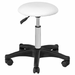 tablelya-tabouret-coiffure-assise-ronde-blanche-pied-pvc-a-roulettes-pas-cher-132033-2