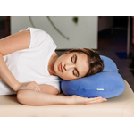 tablelya oreiller meilleur sommeil orthopedique pour soutenir la nuque en forme de haricot housse bleue dormir sur le coté