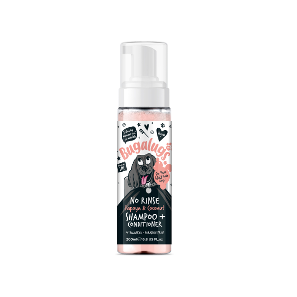 shampooing-sans-rincage-pour-chien-senteur-papaye-coco-bugalugs
