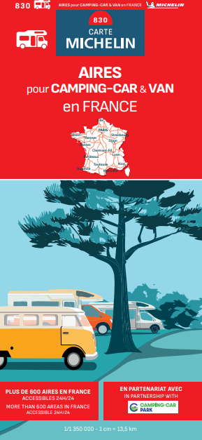 Carte des aires et campings 2025/2026 - Français & Anglais seulement