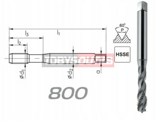 Foret taraudeur machine M3x0,5 taraud combiné avec foret DIN-13 HSS FANAR®  Kombi