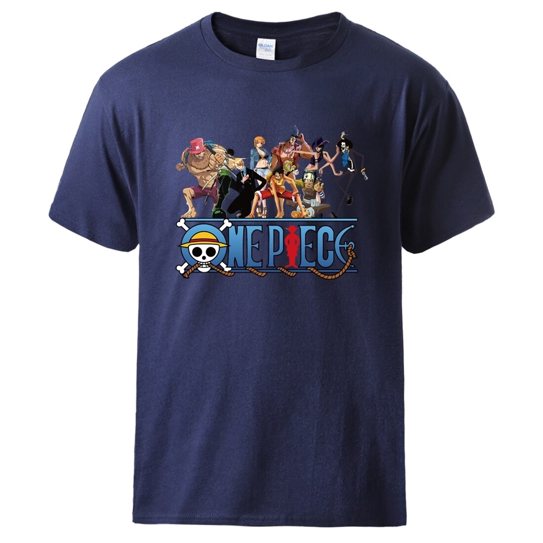 t shirt one piece nakama bleu marine