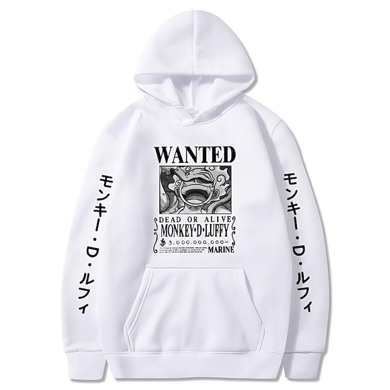 sweatshirt one piece luffy wanted gear 5 4