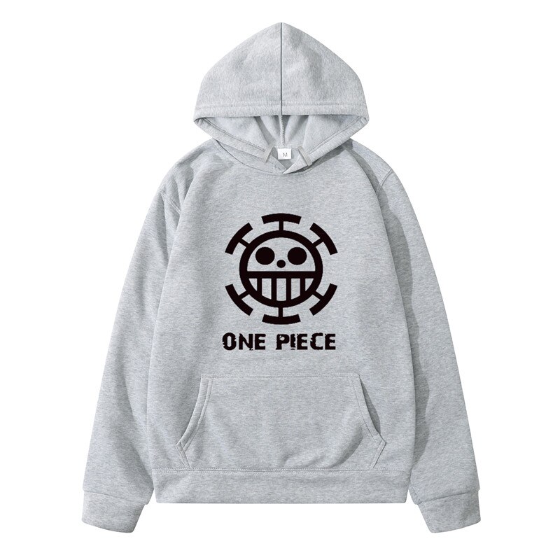 sweatshirt hoodie one piece traflagar law logo noir 2